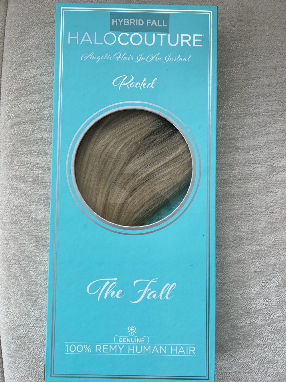 HaloCouture Rooted Blonde Hybrid Fall - Remy Human Hair Extension R60